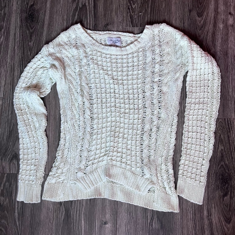 Light green knit sweater S